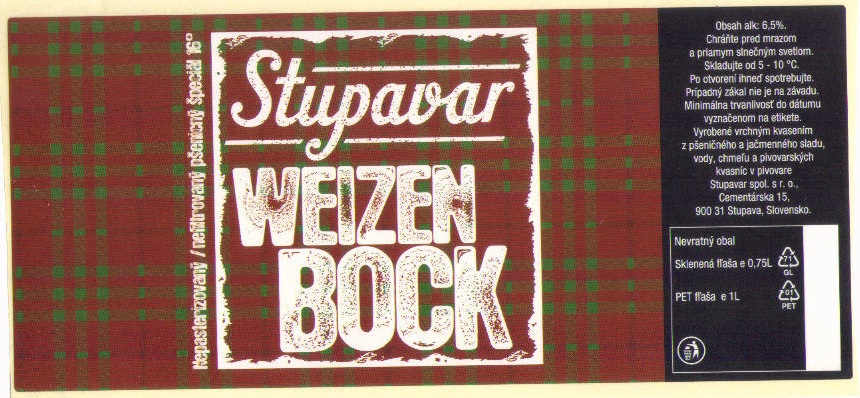 Stupava - Stupavar - Weizen Bock2 reverz